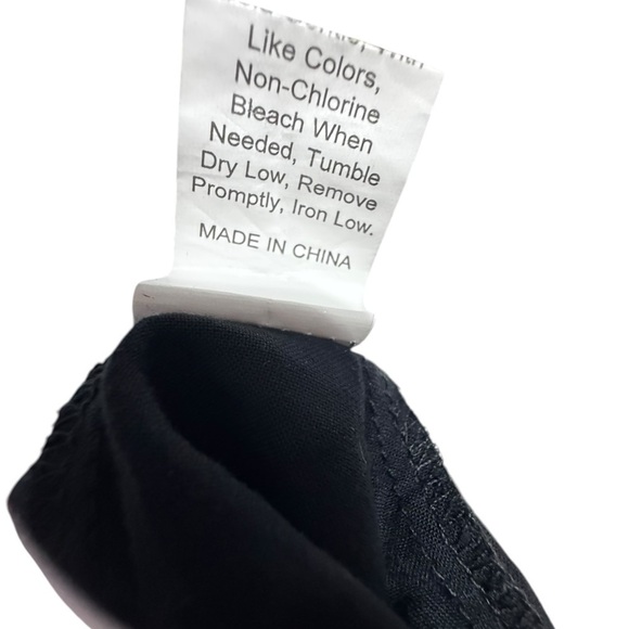 Black with white trim 2 pc pj set med p15 - Picture 3 of 9